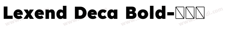 Lexend Deca Bold字体转换